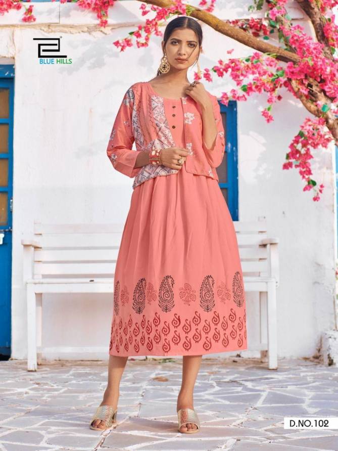Blue Hills Trend 15 Fancy Wear Designer Printed Kurti Anarkali Collection